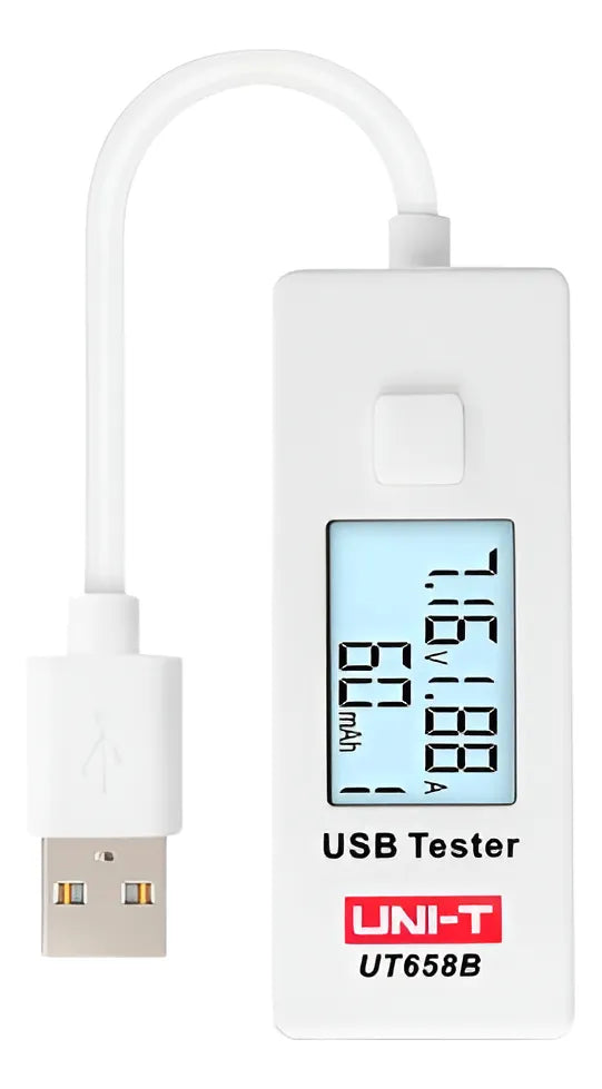 Tester USB Multímetro UNI-T UT658B Medición Voltaje Amperaje Capacidad