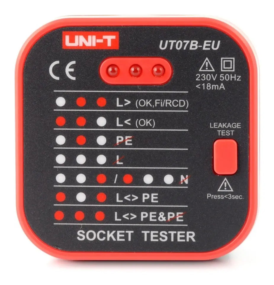 Probador De Enchufes Uni-t Ut07b-eu