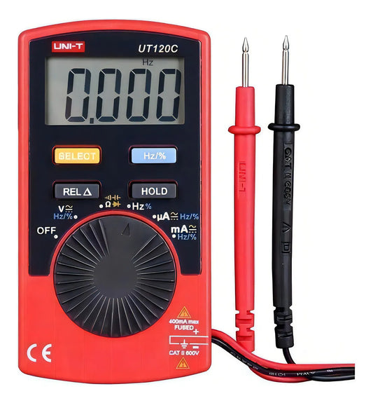 Multímetro Digital de Bolsillo Uni-T UT120C Tensión 600V Corriente 400mA